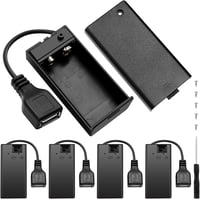 KUOQIY 9V Elemtartó Készlet 5db - Kapcsolóval és USB Csatlakozóval, Arduino Projektekhez, Elektromos Játékokhoz, Csavarokkal és Csavarhúzóva 1