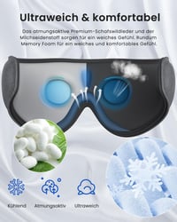 RENPHO Bluetooth 5.2 3D alvómaszk beépített fejhallgatóval, fehér zajjal 3