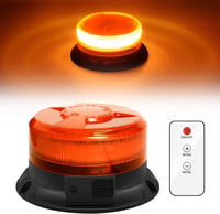 Dinfu Mágneses Forgó Figyelmeztető Lámpa 12V - Sárga LED Vészvillogó Távirányítóval, 9 Üzemmód, Autó/Teherautó/Traktor Kompatibilis, USB Töl 1