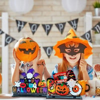 Ijesztő Halloween Tök és Boo Ajtódísz Szett - 2 db-os Dekoráció 7