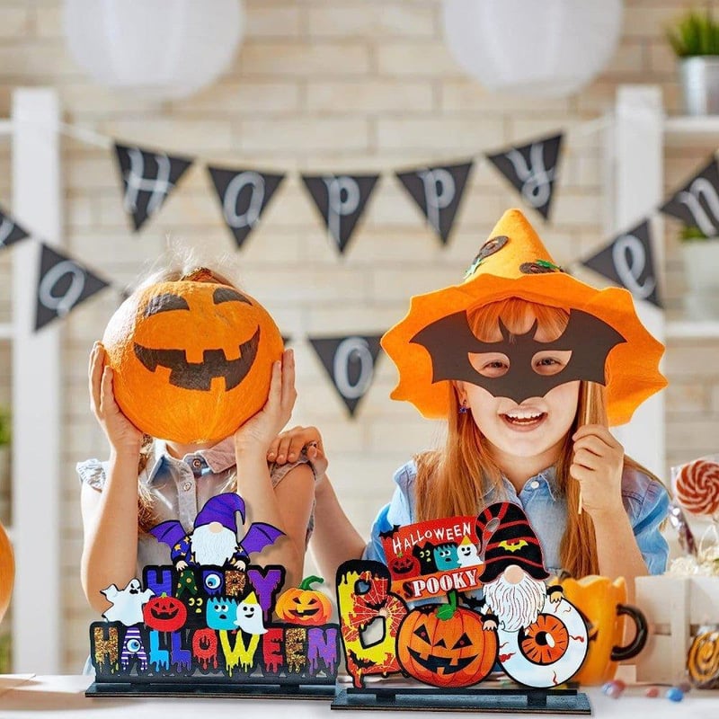 Ijesztő Halloween Tök és Boo Ajtódísz Szett - 2 db-os Dekoráció