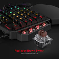 Redragon K585 DITI RGB Egykezes Mechanikus Gamer Billentyűzet, Barna Kapcsolók 2