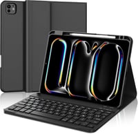 FARYODI iPad Pro 11 (M4) 2024 Védőtok AZERTY Francia Billentyűzettel - Levehető Bluetooth Billentyűzet, Beépített Tolltartó, Fekete 1
