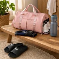 Edzőtáskás lendület: női sporttáska + edzőkesztyű + 800 ml shaker + zuhanypapucs 1