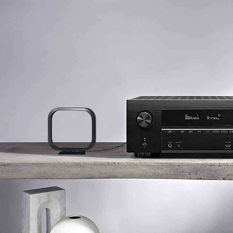 Bingfu AM FM Hurok Antenna 3-Pines Csatlakozóval - Kompatibilis Sharp Sztereó AV Vevőrendszerekkel - 75 Ohm Rádió Antenna 4,26 Láb Hatótávol
