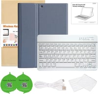 iPad 10.2 Bluetooth billentyűzetes tok - KBCASE spanyol kiosztású, levehető, 9./8./7. generációhoz 7