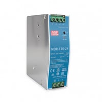 MeanWell NDR-120-24 DIN-sínre szerelhető tápegység, 120W, 24V/5A, ipari kapcsolóüzemű adapter projektorokhoz, konzolokhoz, monitorokhoz 1