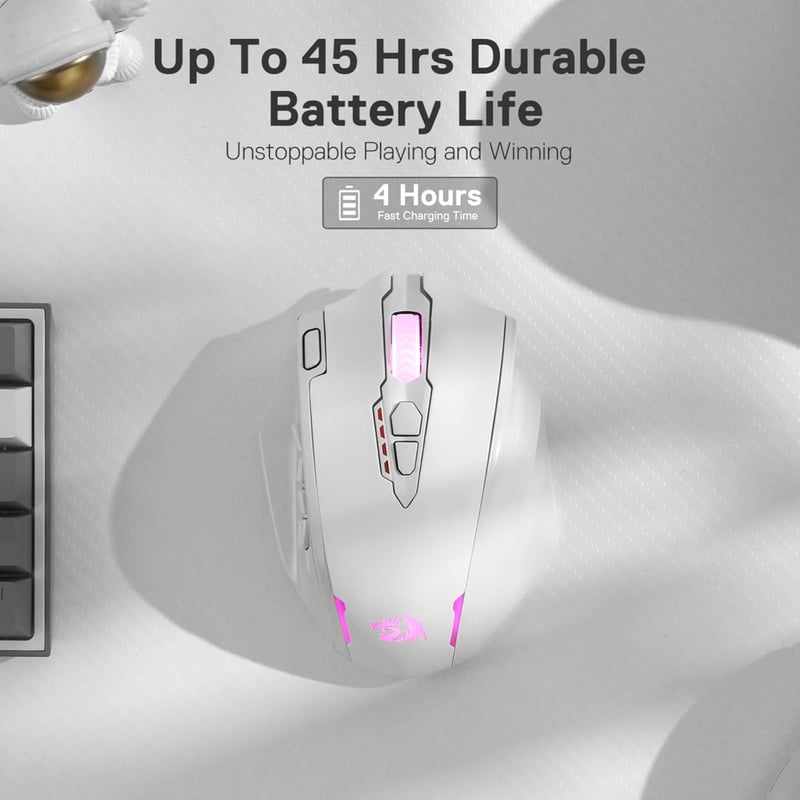 Redragon M913 Wireless Gaming Egér 16000 DPI RGB 12 Oldalsó Gomb MMO