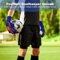 flintronic Kapuskesztyű Gyerekeknek és Tiniknek - Kék-Fehér Futball Edzőkesztyű, Csúszásgátló Anyag, Dupla Védelem, 6-os Méret (10-13 évesek 6