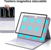 FOGARI iPad Pro 13 hüvelykes M4 2024 Tok Levehető Vezeték Nélküli Billentyűzettel - Tablet Védőtok Apple Készülékhez 5