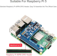Waveshare Power Over Ethernet HAT (G) Bővítőkártya Raspberry Pi 5-höz - 802.3af/at Kompatibilis POE Adapter 5V 5A Kimenettel 3