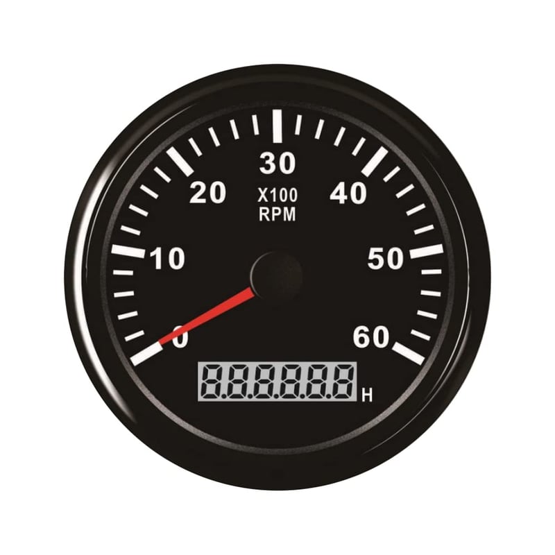 ELING Fordulatszámmérő 6000-ig Autóhoz, Teherautóhoz, Hajóhoz - 85mm-es Háttérvilágítással