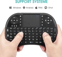 Rii Mini i8 vezeték nélküli mini billentyűzet touchpaddel, fekete 3