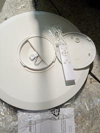 LED stropné svietidlo LEZOE s diaľkovým ovládaním, φ45 cm, 45W 5000LM, 2700K-6500K — Chýba sieťový napájací kábel (stav: pozri 2. obrázok) 2