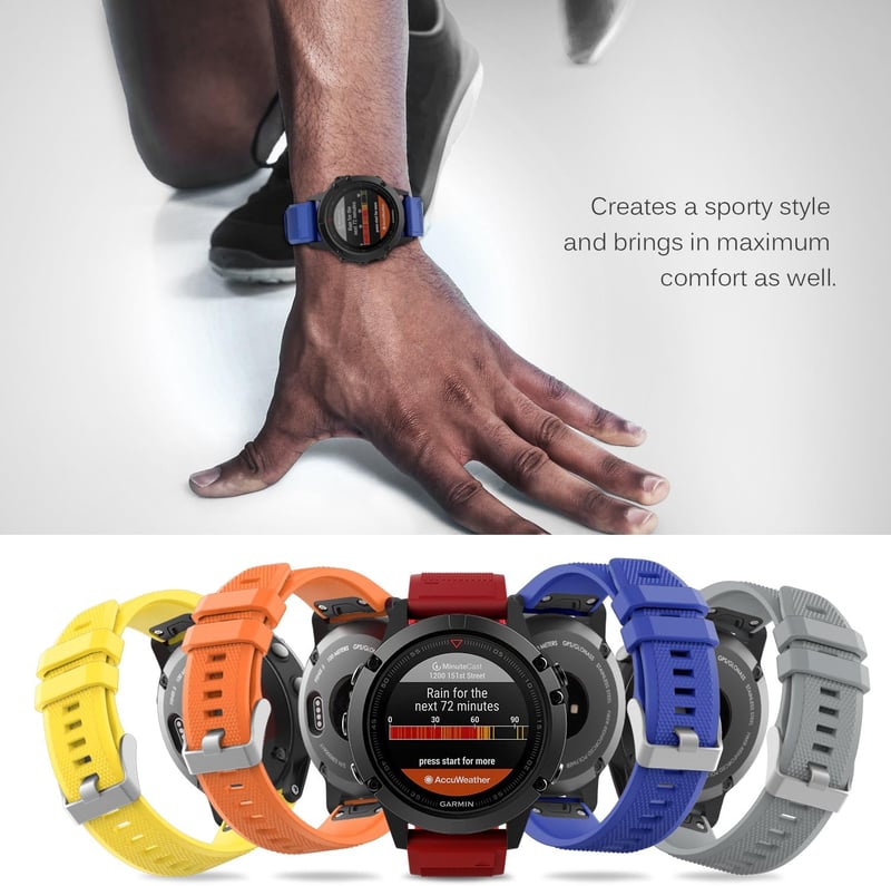MoKo 22mm Szilikon Óraszíj Garmin Fenix 5/6/7, Forerunner 935/945/955/965, Approach S60/S62/S70 Okosórákhoz - Gyorscsatlakozós Csuklópánt, K