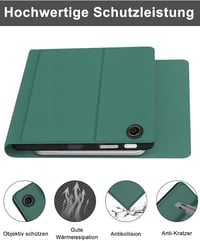 FOGARI Bluetooth Billentyűzetes Tok Lenovo Tab Tablet 10.1 (2025) - Levehető Mágneses Német QWERTZ Billentyűzet, Sötétzöld 5