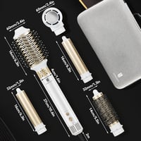 webeauty 5 az 1-ben Hajszárító és Hajformázó Készlet - 110.000 RPM, 200 Millió Negatív Ion, Kefés Hajszárító és Légáramú Hajgöndörítő, Fehér 8