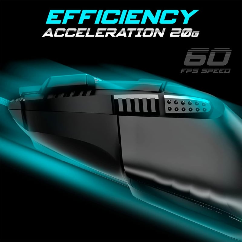 SPIRIT OF GAMER PRO M5 RGB Gamer Egér 12800 DPI, 8 Programozható Gomb, Gyorstüzelés Funkcióval, 13 RGB Háttérvilágítási Effekt, Ergonomikus 