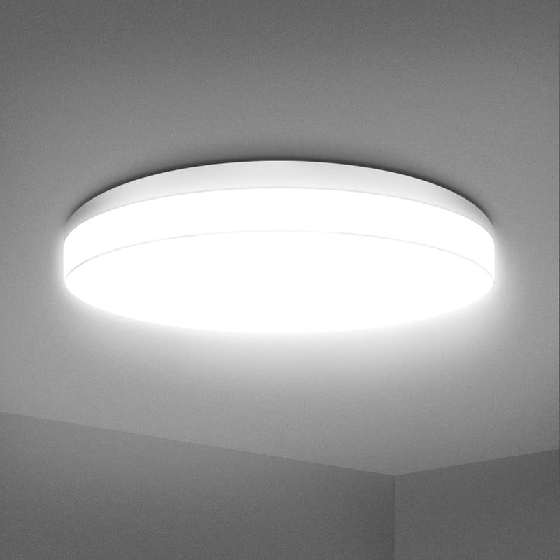 tekstap LED Mennyezeti Lámpa 24W, 4000K Természetes Fehér, IP54 Vízálló, 2400 Lumen, 30cm Kerek, Fürdőszobába, Konyhába, Nappaliba, Hálószob