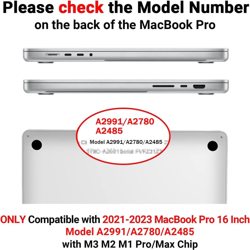 MacBook Pro 16" 2023/2021 védőtok - TECOOL ultravékony matt fekete tok EU billentyűzetvédővel