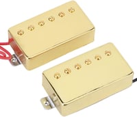 Keenso Arany Humbucker Gitár Hangszedő Szett - 2 db Sárgaréz és Alnico5 Mágneses Pickup Erős Zajszűréssel, Vastag Hangzással, Metál és Rock  3