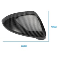 Konuoer Szénszálas Visszapillantó Tükör Borítás Golf 7 MK7 2012-2019 Modellekhez - ABS Karbon Hatású Tükörkupak Szett Bal és Jobb Oldalra 2