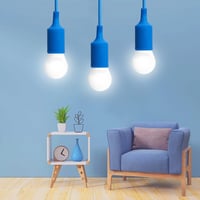 Aigostar E27 Függőlámpa Foglalat - Állítható Magasságú Mennyezeti Lámpa 1m Kábellel - Kék Műanyag Dekorációs Világítás Gyerekszobába, DIY Lá 12