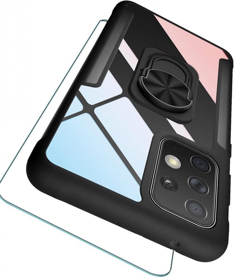 Samsung A72 5G Ütésálló Tok Gyűrűvel és Fóliával - Teljes Védelem