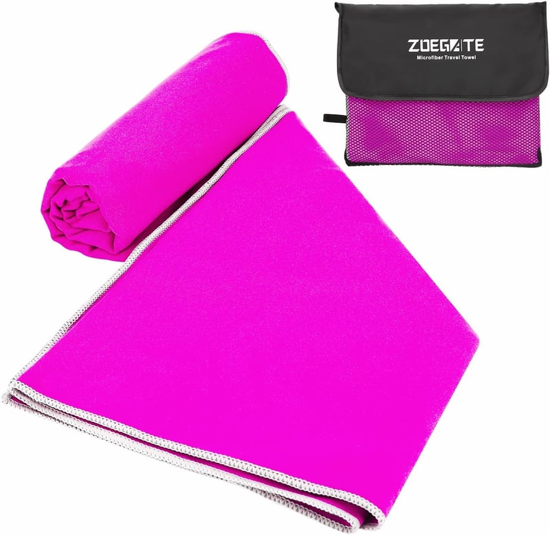 Zoegate Prosop Microfibră S XL XXL - Uscare Rapidă, Prosop de Călătorie, Sport, Plajă, Saună și Lavetă de Curățare, 80x40 cm