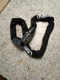 Antifurt cu lanț pentru bicicletă ABUS Tresor 6807C, 85 cm, negru, cu cifru — pentru piese / dezmembrare: cod de blocare necunoscut (stare: vezi a 2-a imagine) 2