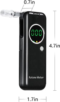 SOYAA Hordozható Digitális Ketózis Légzésmérő - Ketogén Diétához, 10 Cserélhető Szájrésszel, Pontos Ketón Állapot Meghatározáshoz 5