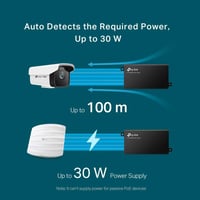 TP-Link PoE+ Injektor 30W - Gigabites, Fali/Asztali, Plug and Play - único, black 5