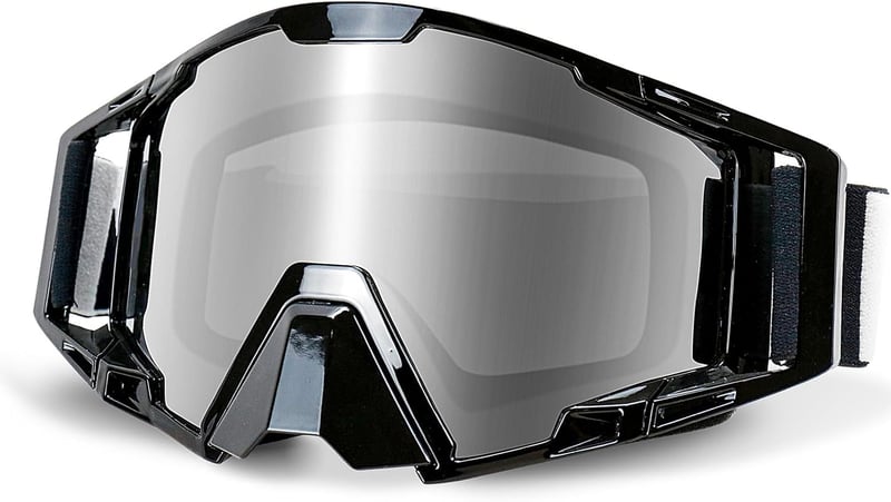 NENKI Motocross Szemüveg Orrvédővel - Fekete Unisex Motorozáshoz, Sízéshez, MTB-hez