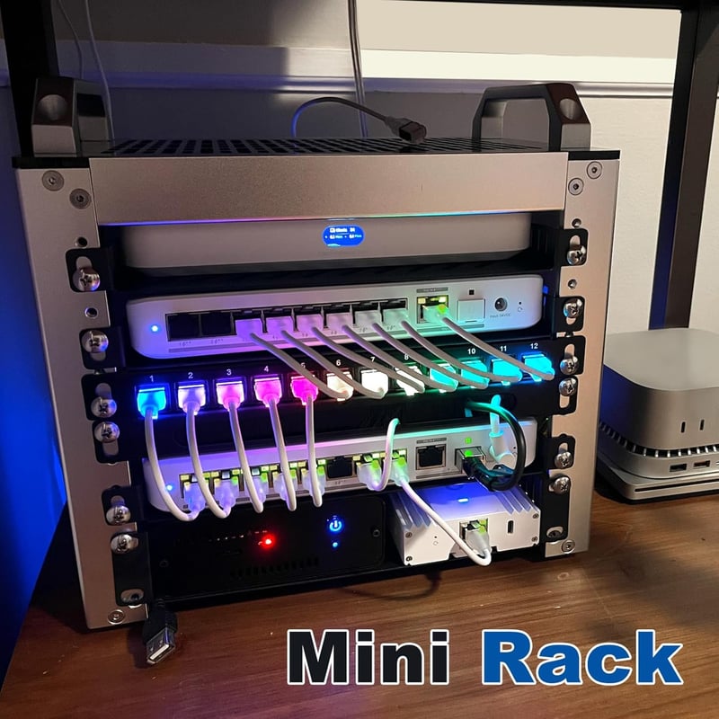 GeeekPi 4U Szerver Szekrény - 10" Rack Hálózati, Szerver és AV Eszközökhöz - DeskPi RackMate T0 Alumínium Ház Jó Szellőzéssel, Otthoni és Ir
