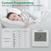 Wengart LCD érintőképernyős programozható padlófűtés termosztát - Bontott 3