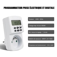EXTRASTAR Programozható Digitális Időzítő Konnektor - Elektromos Aljzat Időzítéssel Otthoni Készülékekhez 2