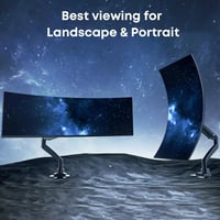 PUTORSEN Monitortartó Kar 22-57" Képernyőkhöz - Magasságállítható Asztali Monitorrögzítő 27kg-ig, VESA 200x200mm, Ultraszéles Monitorokhoz,  8