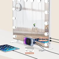 ADDCOLOR Hollywood Sminktükör LED Világítással - 14 Fényerőszabályozható Lámpa, 3 Színmód, Érintőképernyős 60x18x52.3 cm 5