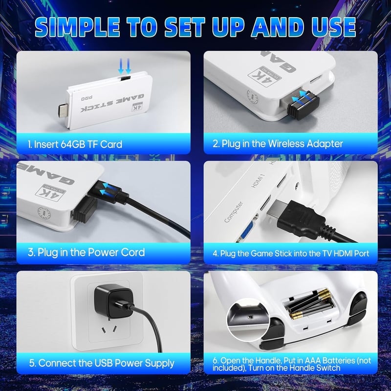 NOBES 2025 Retro Játékkonzol – 22.000+ Klasszikus Játék, 2 Vezeték Nélküli Kontrollerrel, HDMI Plug & Play, Ultra Pro