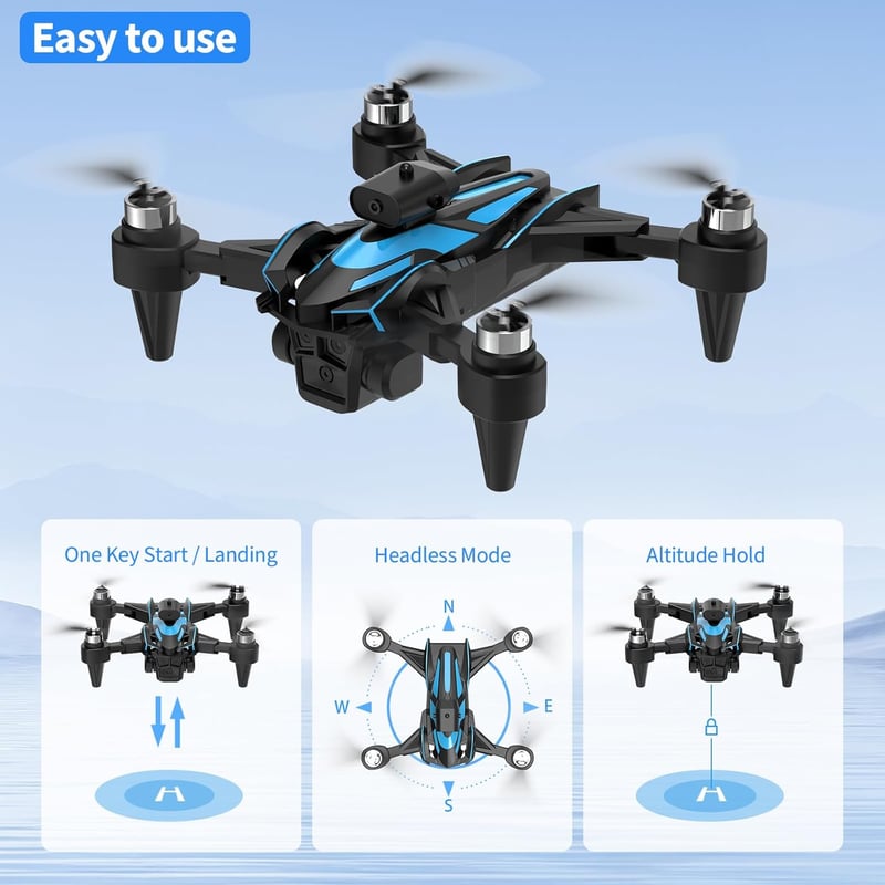 Aenxwa E88 Mini Drón 4K HD Kamerával - Kefe Nélküli Motorral, WiFi FPV, 120° Látószög, Optikai Pozícionálás, Akadályérzékelés, 2 Akkumulátor