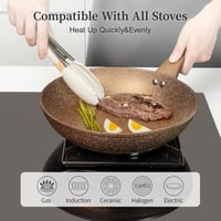 Innerwell 3 részes tapadásmentes serpenyő készlet 20/24/28 cm - indukciós, kerámia bevonatú, gránit edény, PFOA-mentes, sütőben használható, 6