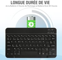 Háttérvilágítású AZERTY Bluetooth billentyűzet iPad, Mac, Windows, Android eszközökhöz 8