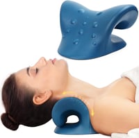 Cozyhealth Nyak és Váll Relaxáló Párna - Nyaki Fájdalomcsillapító Nyújtó Eszköz, Gerincmasszírozó Támasz Felnőtteknek, Sötétkék 1