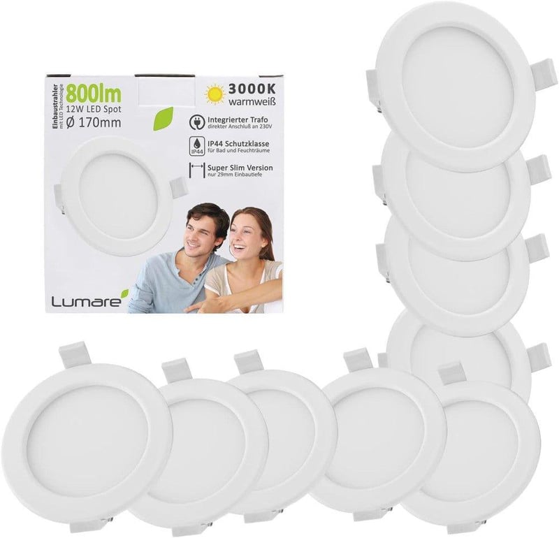 Philips 12W Meleg Fehér Süllyesztett LED Spotlámpa Szett, 9db