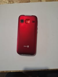 Mobilný telefón Doro Primo 366 s veľkými tlačidlami pre seniorov s nabíjacím stojanom, červený – používaný 3