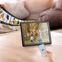 Yontwe 10" Digitális Képkeret 1280x800 Felbontással - Fotó/Videó/Zene Lejátszó, USB/SD Kártya, Távvezérlővel, Naptár és Ébresztő Funkcióval 6