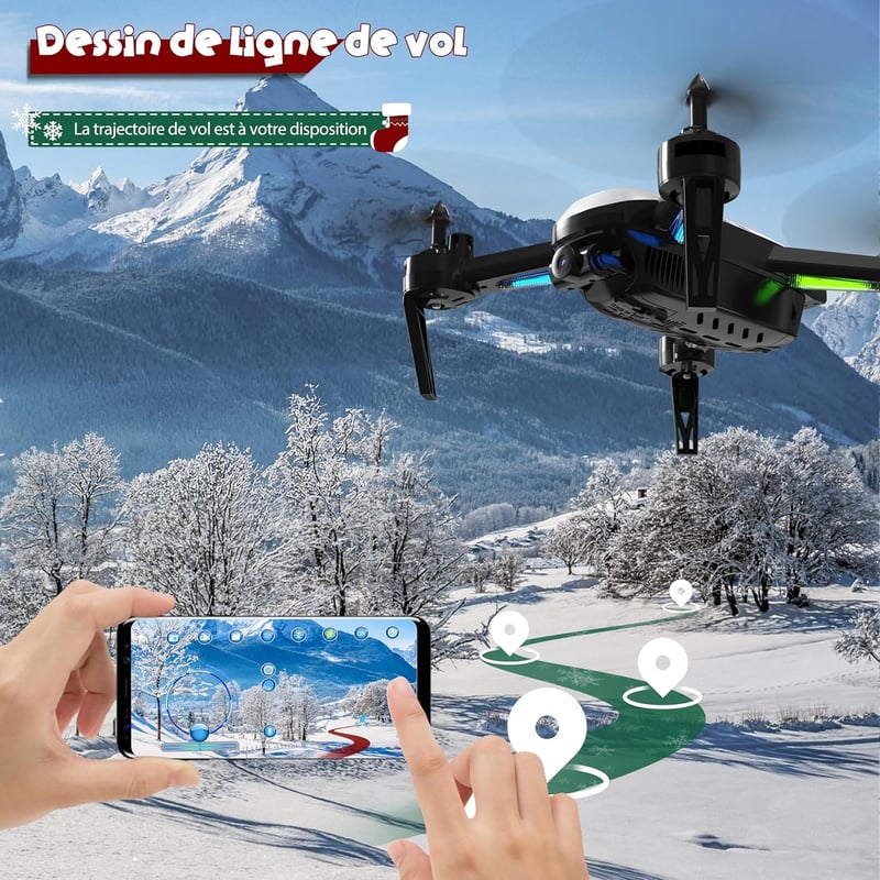 Wipkviey T6 Drón 1080P HD Kamerával - Könnyű, 100g-os WiFi Quadkopter, Fehér Színben, Beépített Akkumulátorral, MP4/MOV Videórögzítés