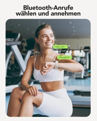AGPTEK Okosóra Telefonos Funkcióval - 1,3" Fitness Tracker 100+ Sportmóddal, Ezüst 3