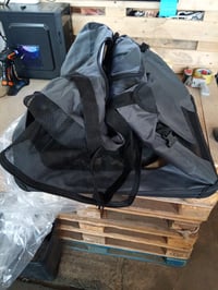 lionto Skladacia prepravka pre psov, box pre psov na cestovanie a do auta, 70x52x50 cm, sivá, prenosná mäkká búda 3