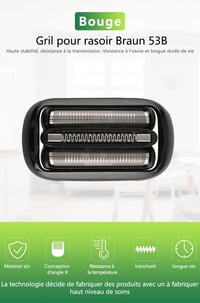 Braun 5-ös és 6-os sorozatú borotvákhoz kompatibilis Bouge 53B pótfej 2